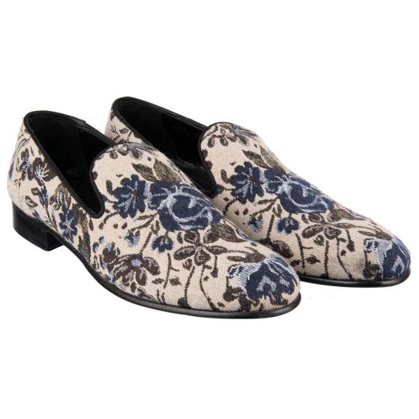 Wool blended Loafer MILANO with floral knit by DOLCE & GABBANA