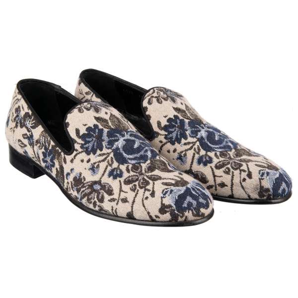 Loafer MILANO aus Wolle-Mischung mit gestrickten Blumen von DOLCE & GABBANA