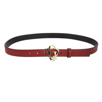 DG Logo Leather Belt Red 90 36