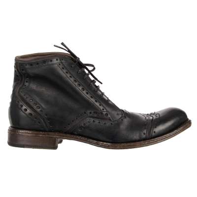 Leather Ankle Boots SIRACUSA Black