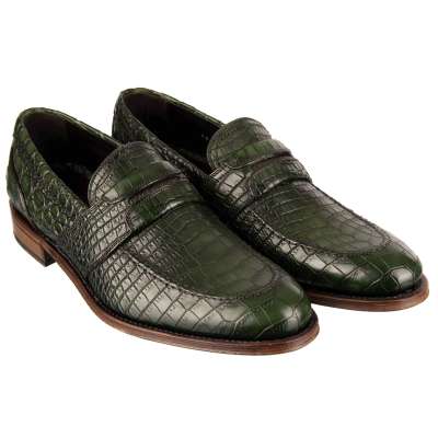 Crocodile Leather Loafer NAPOLI Green