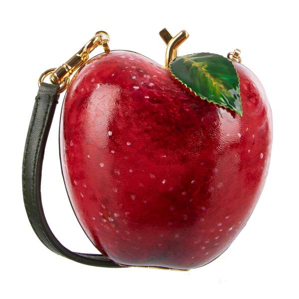 Kleine Clutch Tasche DOLCE BAG aus Leder im Apfel-Design mit magnetischem Verschluss von DOLCE & GABBANA