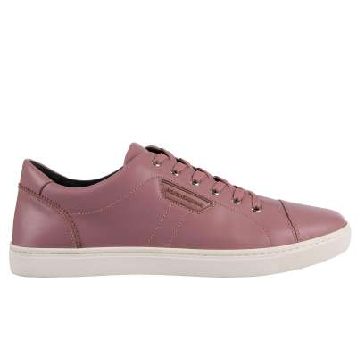 Leder Sneaker mit Logo LONDON Pink 45