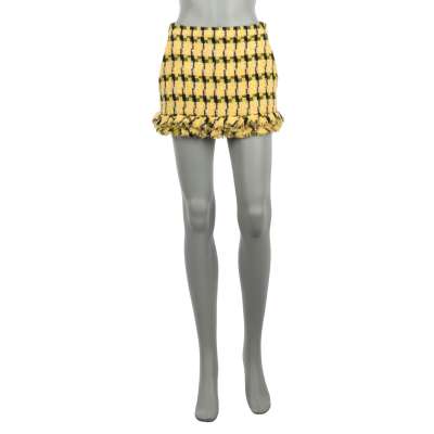 BOUTIQUE Houndstooth Print Rock Shorts Gelb 40