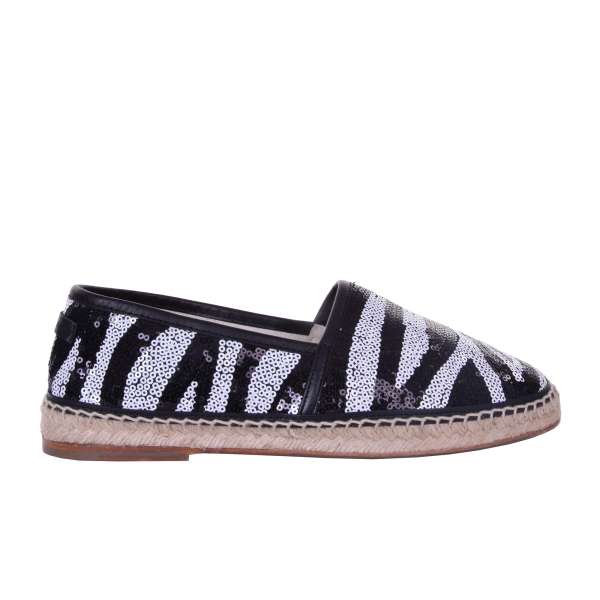 Dolce Gabbana Sequined Zebra Espadrilles TREMITI FASHION ROOMS
