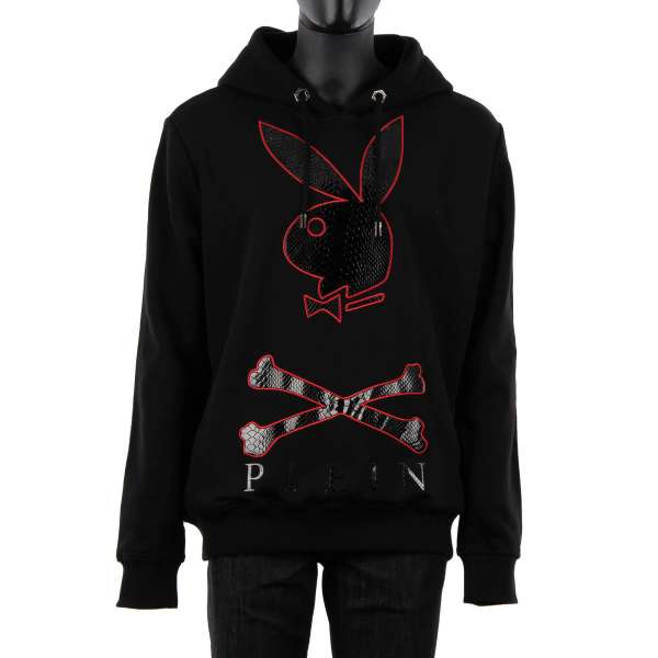 Philipp Plein Snake Bunny Logo Hoody Black 2XL FASHION ROOMS