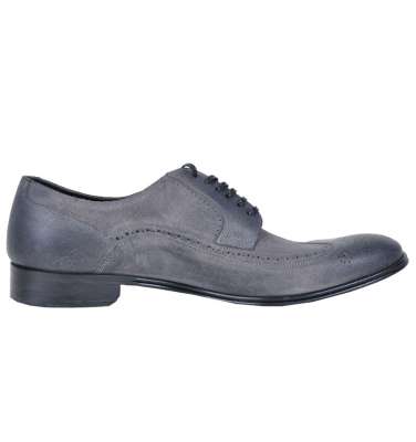 Suede Business Wingtip Derby Shoes Gray