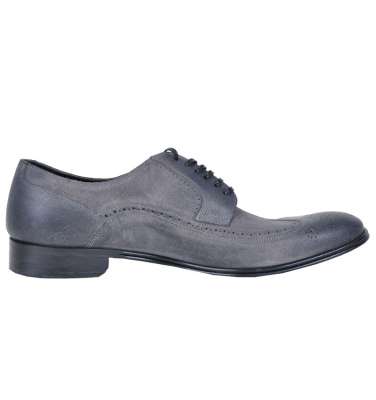 Wildleder Budapester Business Derby Schuhe Grau