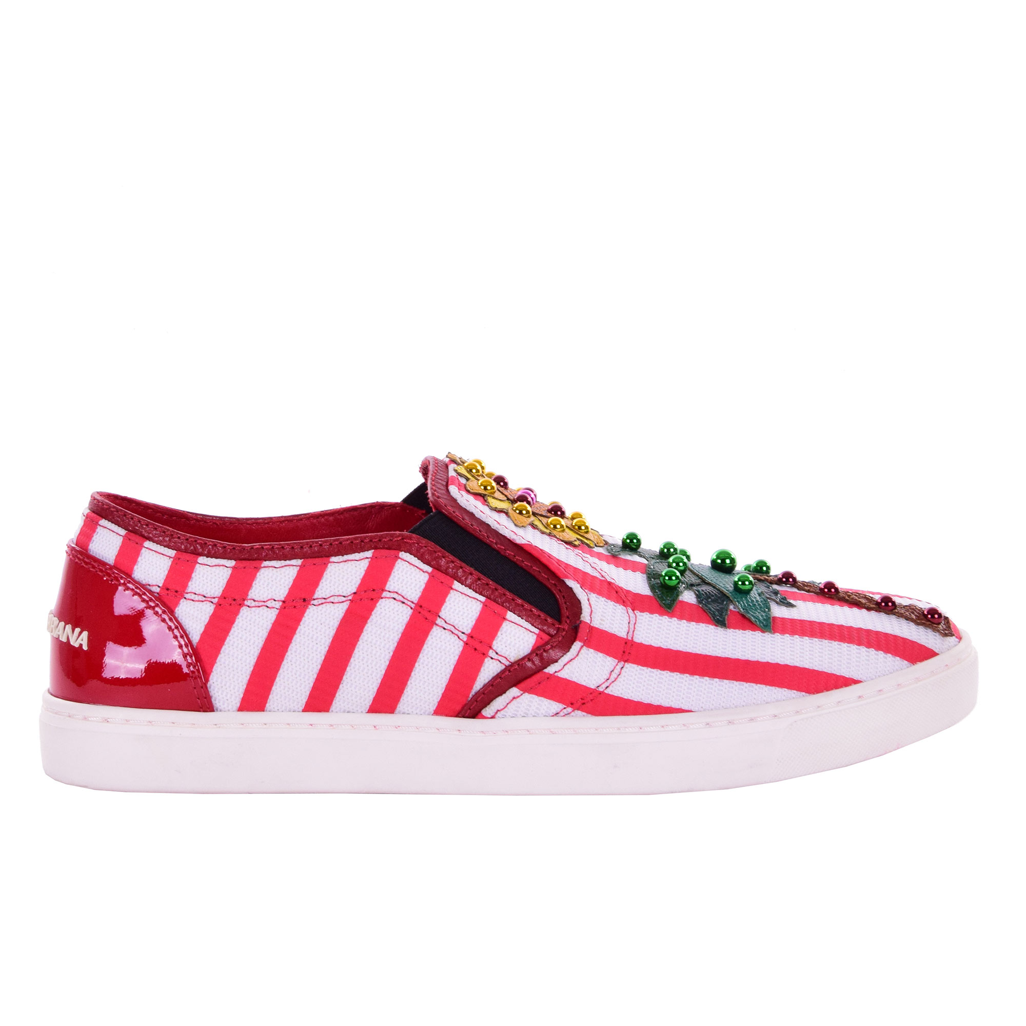 Dolce Gabbana Palm Tree Slip On Sneaker LONDON White FASHION ROOMS