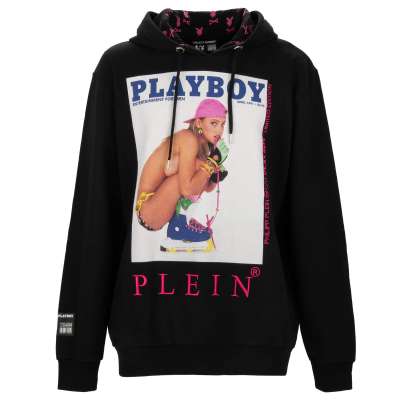 Julie Clark Skategirl Printed Cotton Hoodie Black