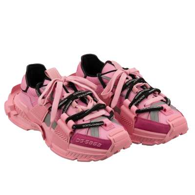 DG Logo Plateau Damen Sneaker Schuhe SPACE Pink 40 US 10