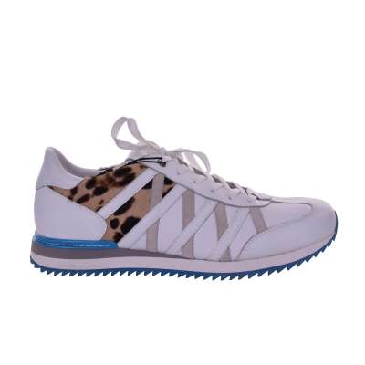 Low-Top Sneakers White Leopard