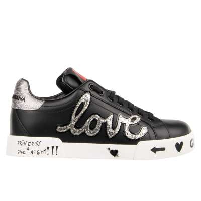 DG Love Queen Princess Sneaker PORTOFINO Black 36 US 6