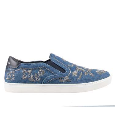 Denim Embroidered Sneaker LONDON 44