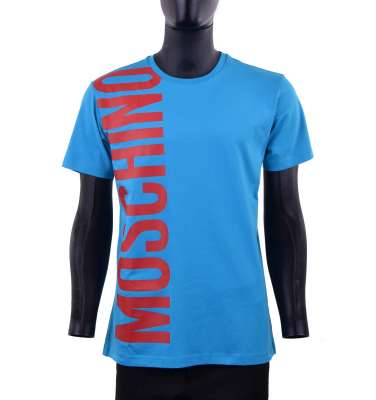 COUTURE Slim Fit T-Shirt with Logo Blue