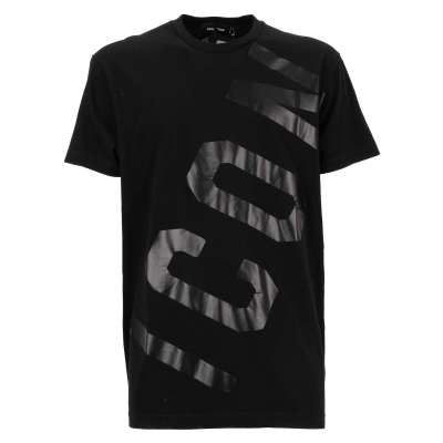 Cotton T-Shirt ICON Logo Application Black