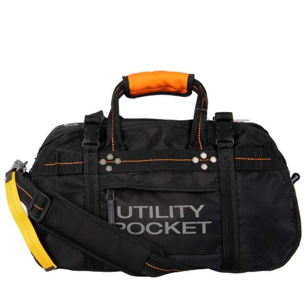 Trolley Reisetasche / Duffle Bag mit ausziehbarem Griff, zwei Rollen, Fächern und Logos von PARAJUMPERS