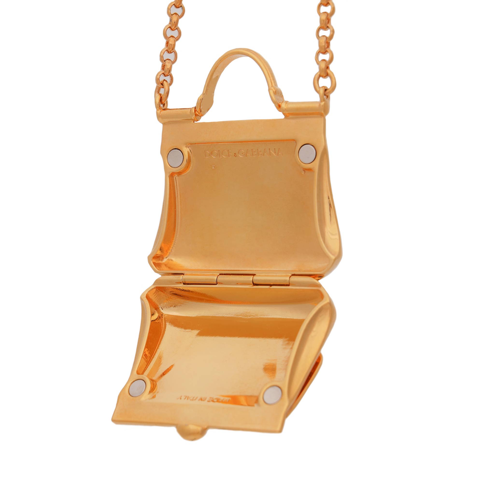 Dolce & Gabbana Orange Leather Small Miss Sicily Bag Dolce