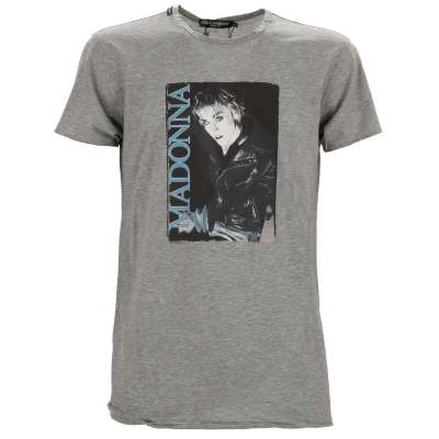 Madonna Picture Light Cotton T-Shirt Gray Black 48 M