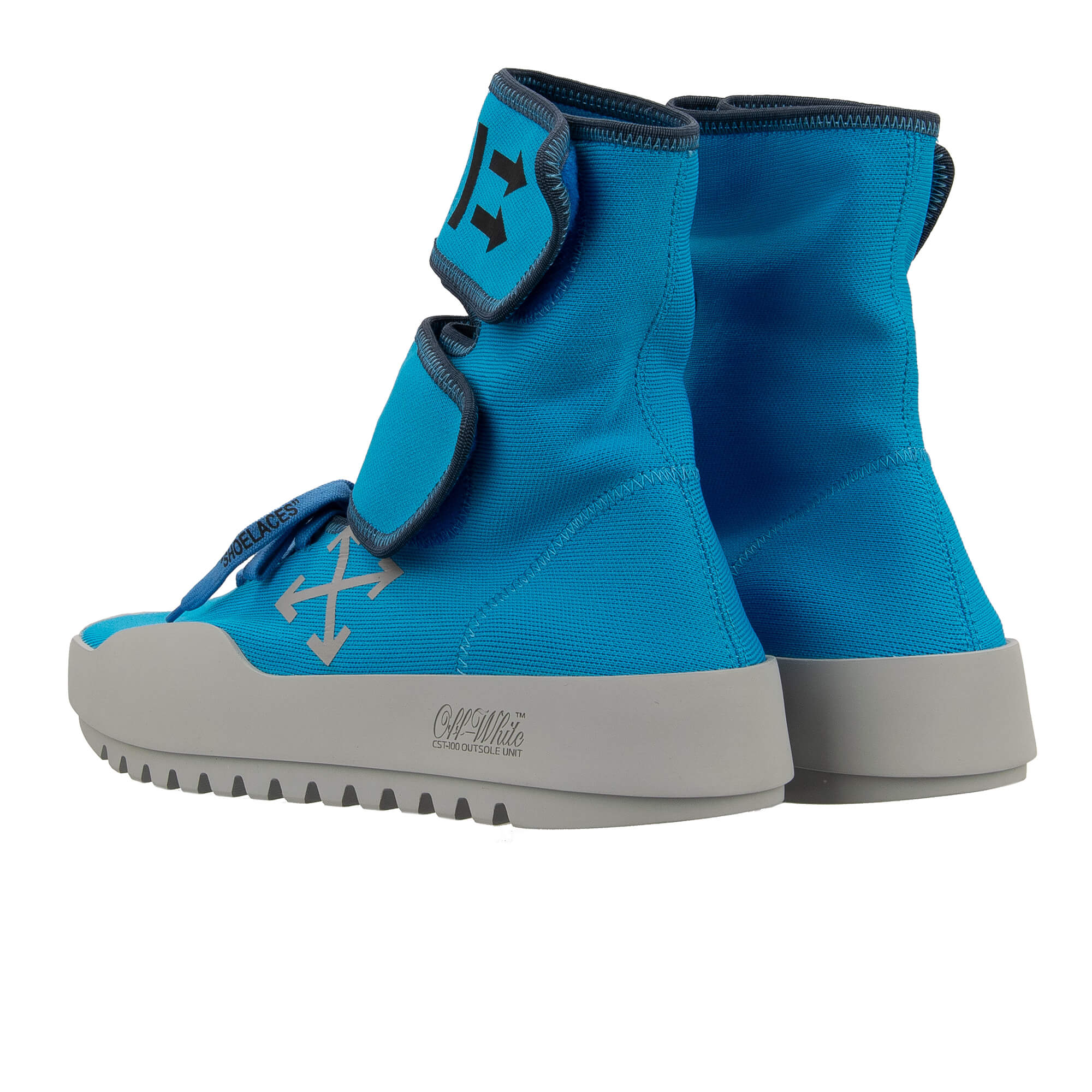 Off White Virgil Abloh Moto Wrap Boots Shoes Sneaker Blue 43 UK 9 US 10 FASHION ROOMS