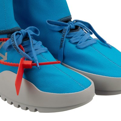 Off White Virgil Abloh Moto Wrap Boots Shoes Sneaker Blue 43 UK 9 US 10 FASHION ROOMS