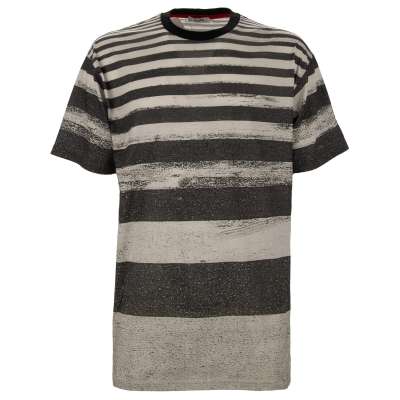 Oversize Zebra Road Cotton T-Shirt Gray 50 40 L XL