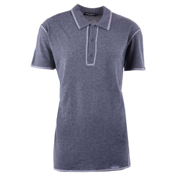 Oversize Polo-Shirt aus Baumwolle von DOLCE & GABBANA Black Label