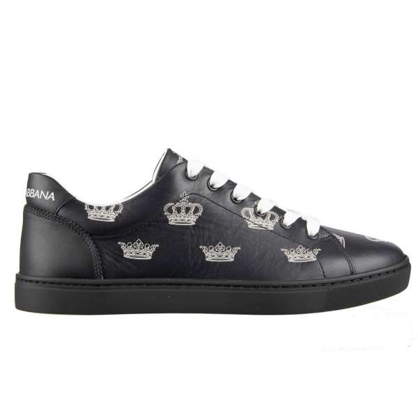 Low-Top Sneaker LONDON with crown print and logo by DOLCE & GABBANA
