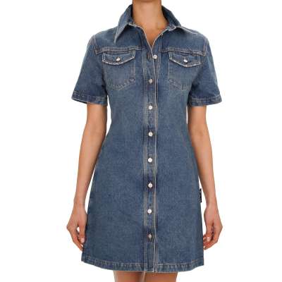 Virgil Abloh Logo Mini Jeans Denim Skirt Blue 42 S M