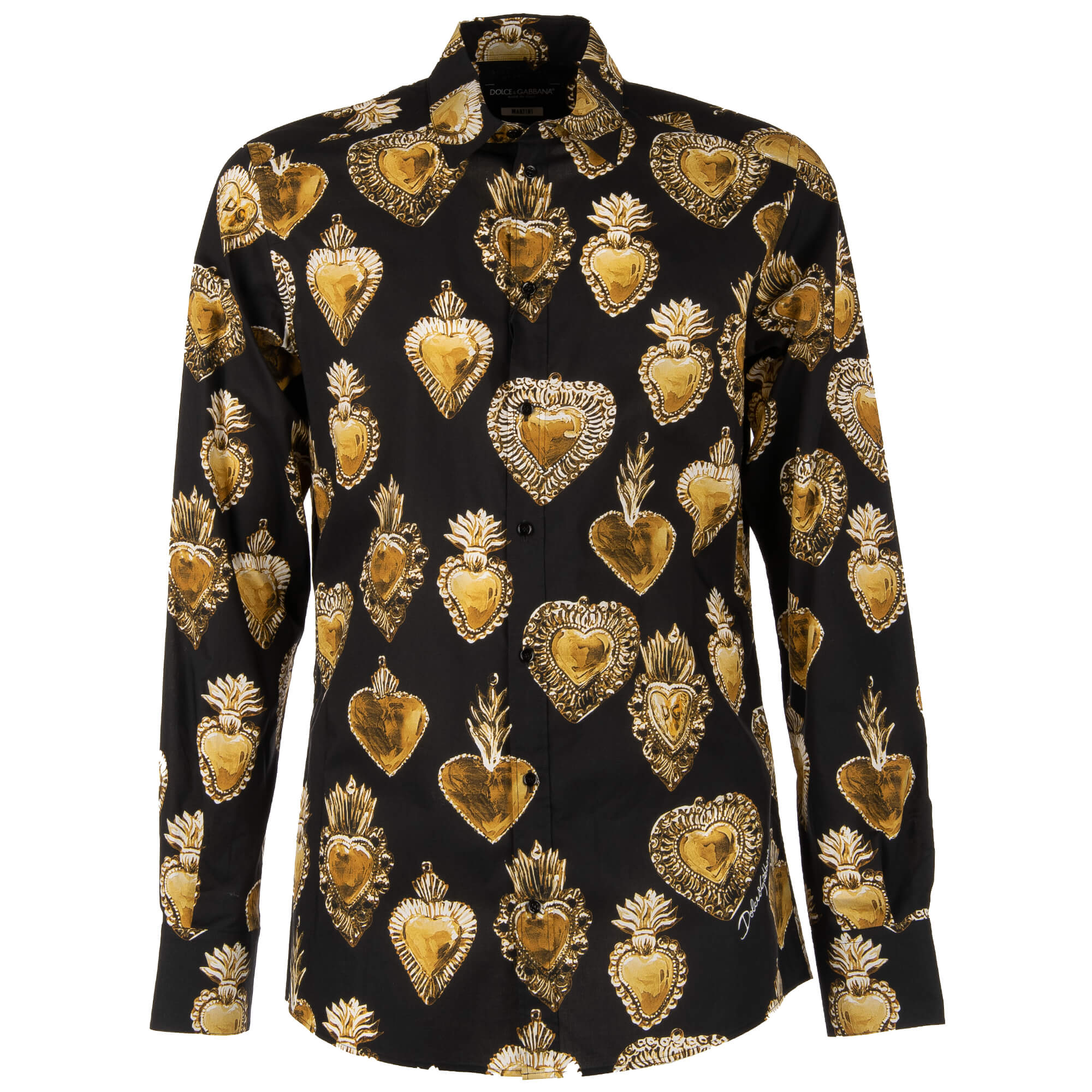 Dolce & Gabbana Black Martini Fit Shirt