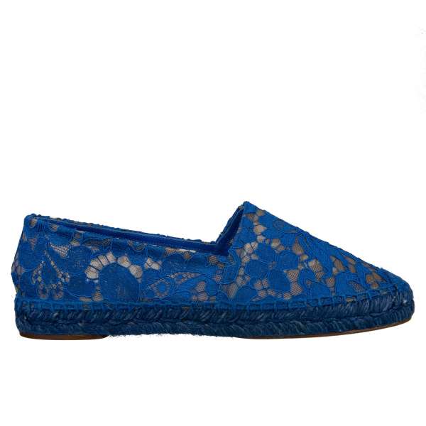 Light Espadrilles made of floral pattern lace by DOLCE & GABBANA