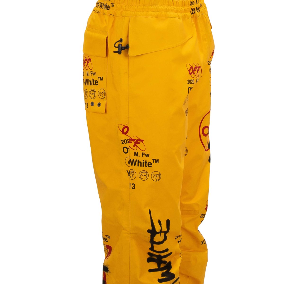 Off-White Virgil Abloh Goretex Graffiti Logo Printed Pants Off-White Virgil Abloh Goretex Graffiti Logo Printed Pants