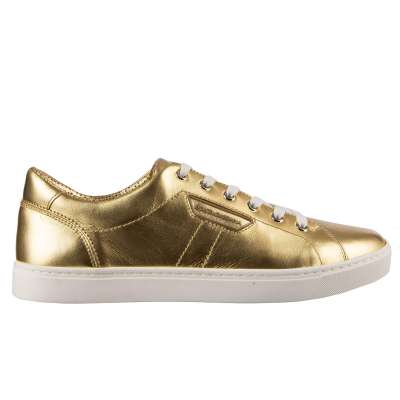 Leather Logo Sneakers LONDON Gold