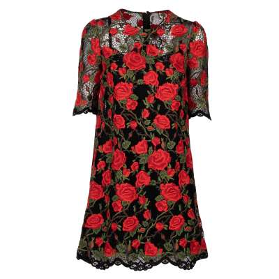 Macrame Rose Dress Black 42 6