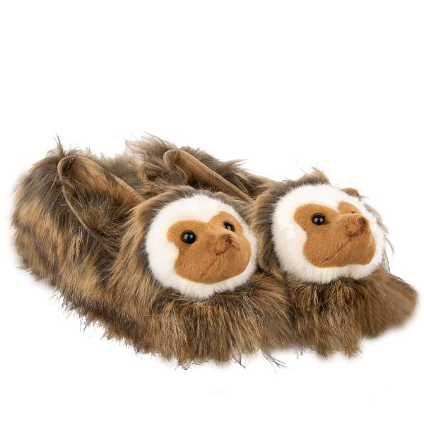 Eco faux fur Hedgehog Toy Flats VALLY in brown by DOLCE & GABBANA
