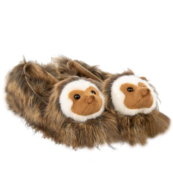 Eco faux fur Hedgehog Toy Flats VALLY in brown by DOLCE & GABBANA