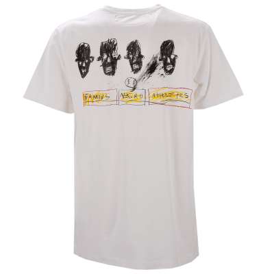 Virgil Abloh Famous Athletes Basquiat Printed Cotton T-Shirt White L