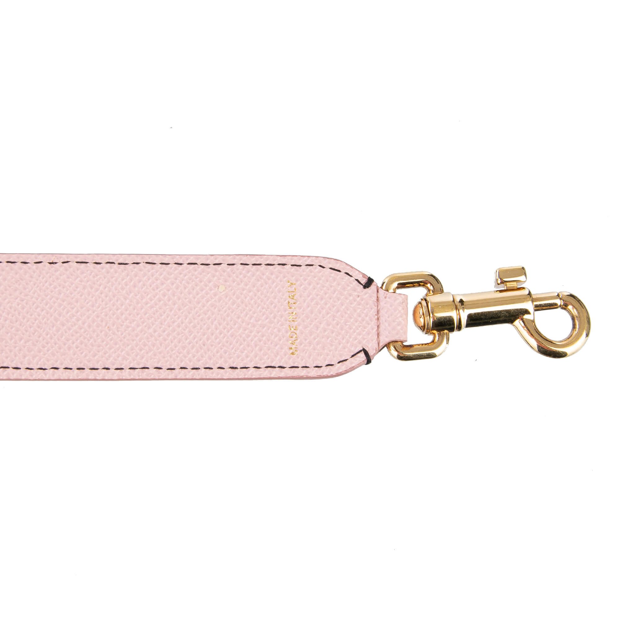 Dolce & Gabbana Studded Leather Bag Strap Handle Pink Green Gold