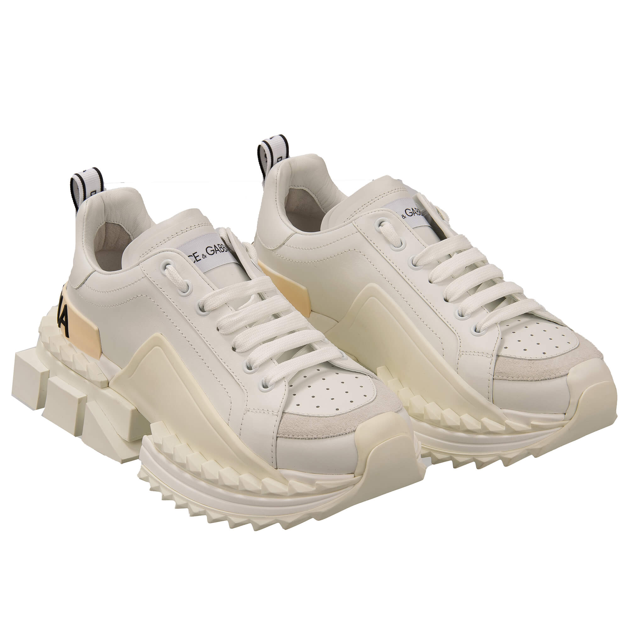 Dolce & Gabbana DG Logo Plateau Sneaker SUPER QUEEN White | FASHION ROOMS