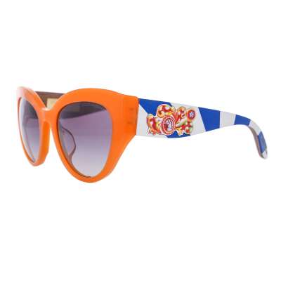 Cat Eye Carretto Sunglasses DG 4278 Wood Orange Blue