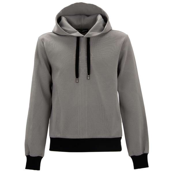 Sweater / Hoodie mit DG Krone Logo in grau von DOLCE & GABBANA