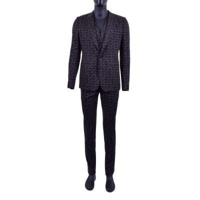 3-Pieces Bee Crown Suit Blue Gold