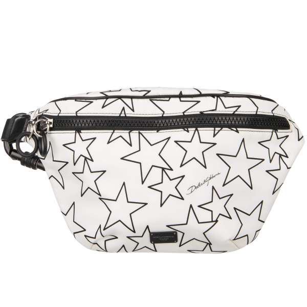Unisex Stars printed Crossbody Bag / Waist Bag / Pouch made of Nylon with logo plate by DOLCE & GABBANA