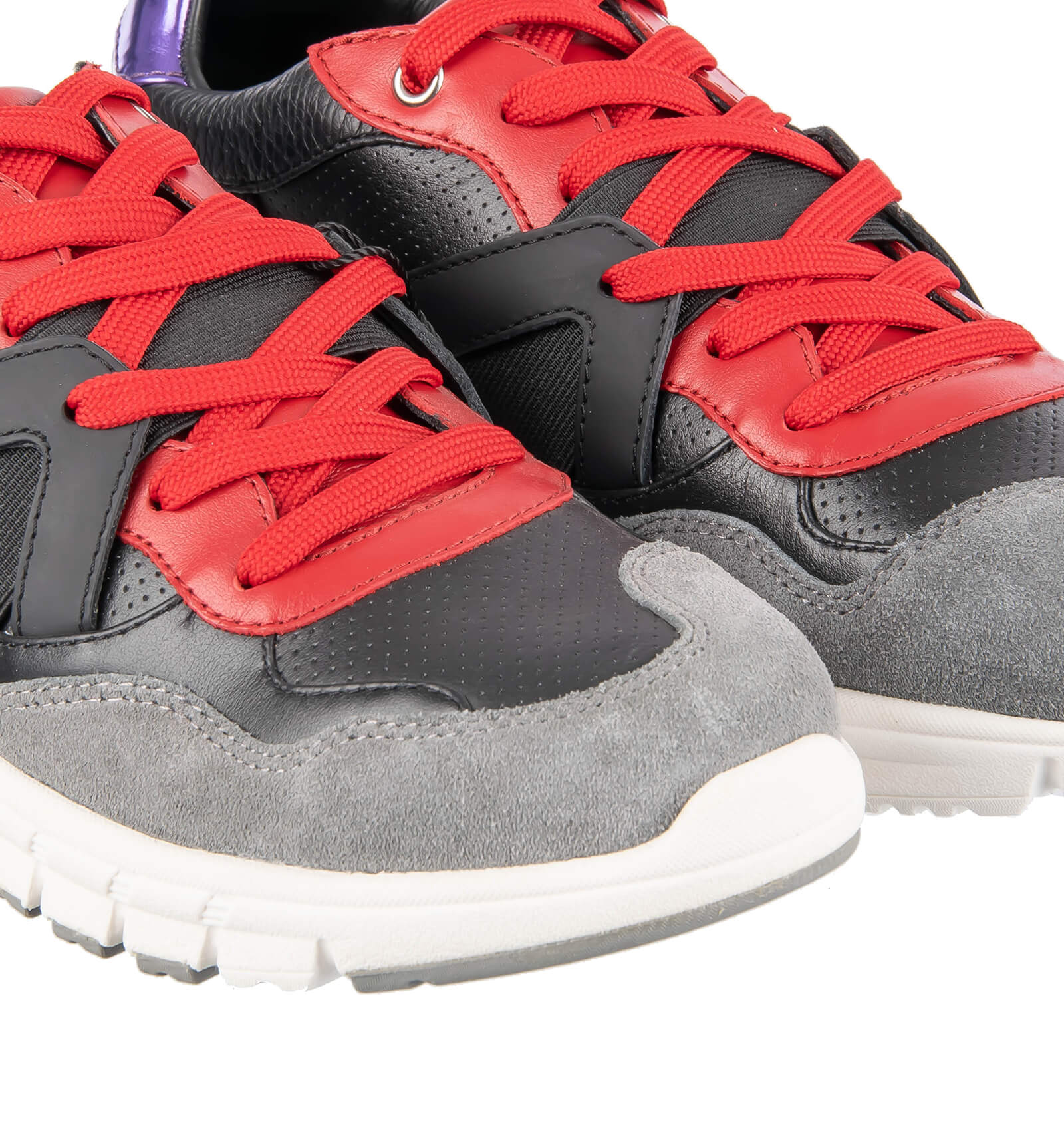 Dolce Gabbana Light Leather Sneaker Black Red Eur 40