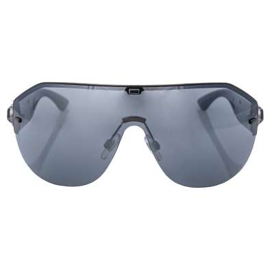 Oversized Crystal Mirrored Wrap Sunglasses DG 2150 Black