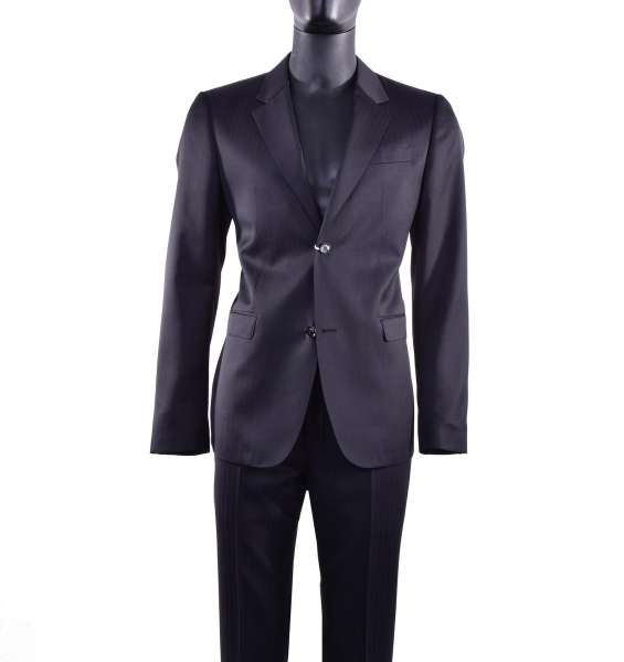 Single-Breasted striped wool business suit by MOSCHINO First Line