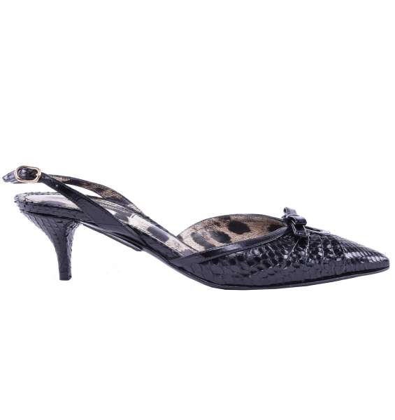 Snakeskin Slingback Pumps by DOLCE & GABBANA Black Label