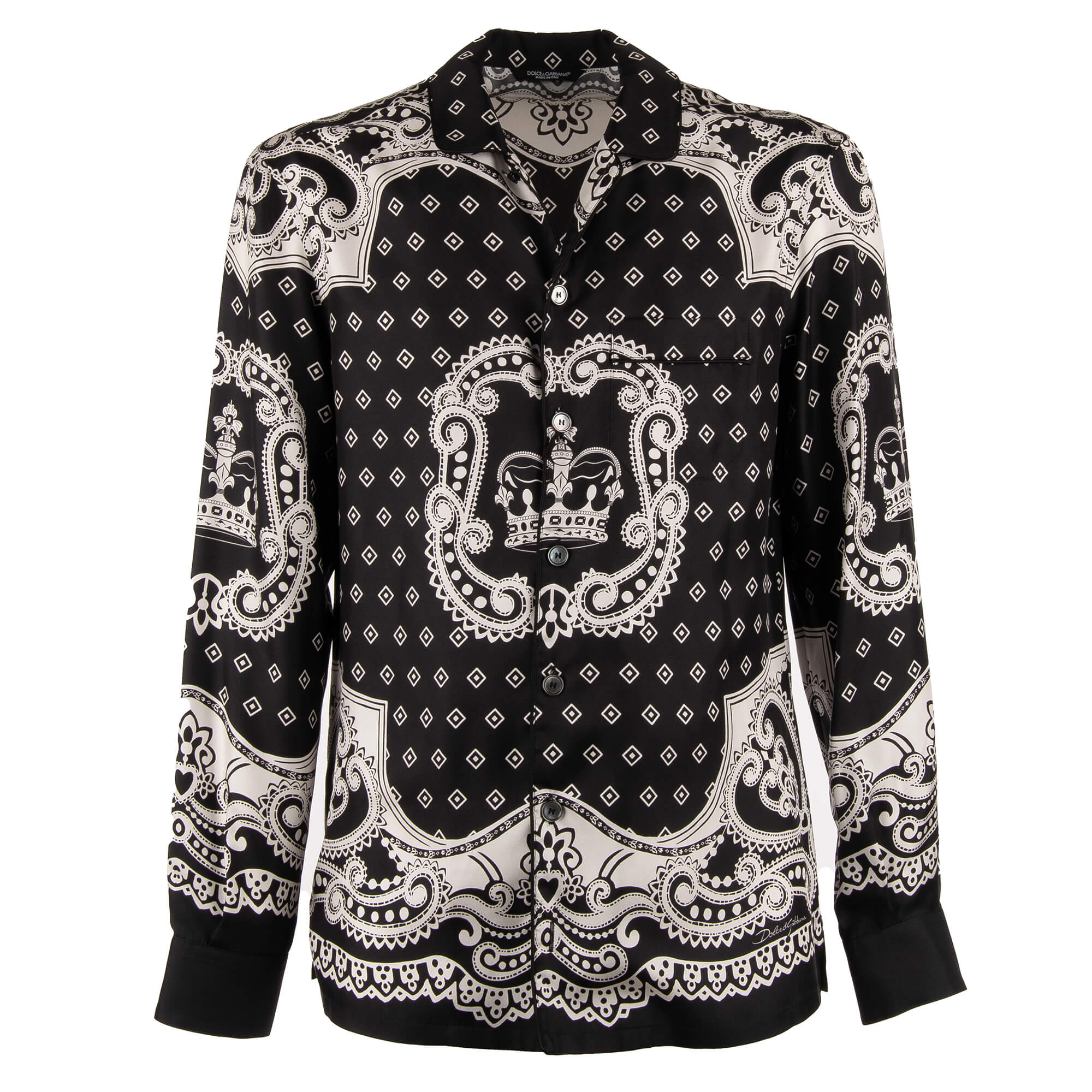 All over logo print silk shirt - Dolce & Gabbana - Men