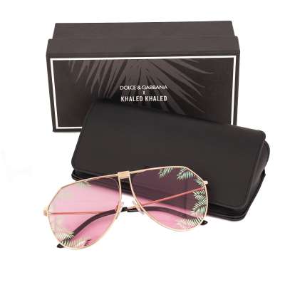 DJ KHALED Pilot Stil Sonnenbrille DG 2248 Gold Pink