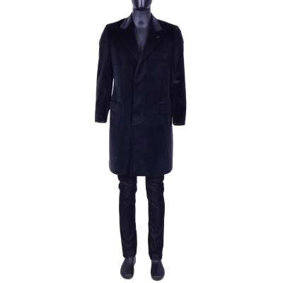 Velvet Slim Fit Coat Gray